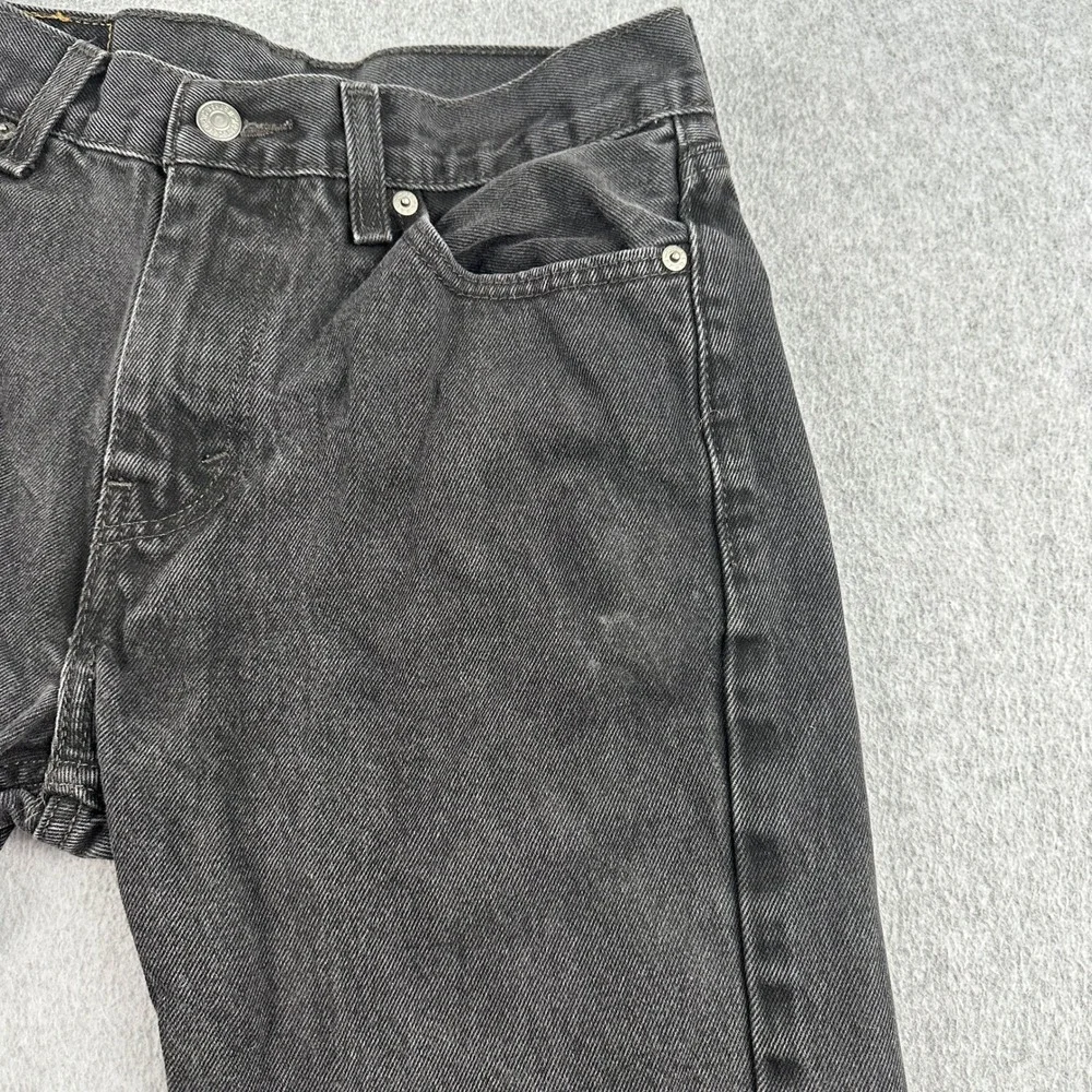 Levi's Jeans Mens 30x30 505 Regular Fit Black Straight Leg Denim